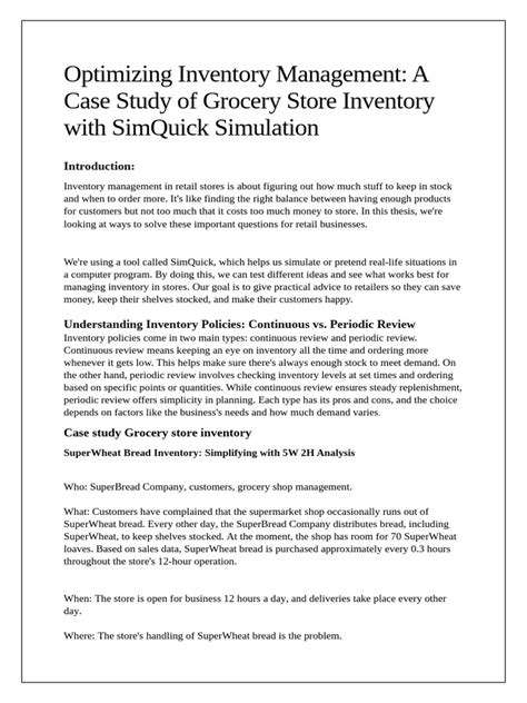 OptimizingInventoryManagement:ARetailGiant'sApproach